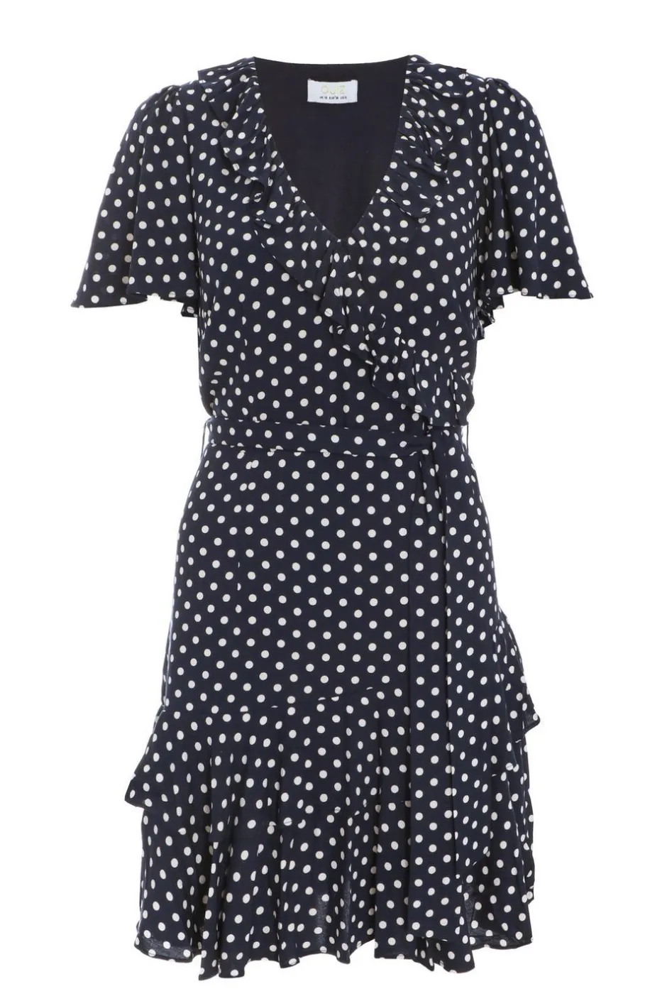 Quiz Navy Polka Dot Print Skater Dress Best