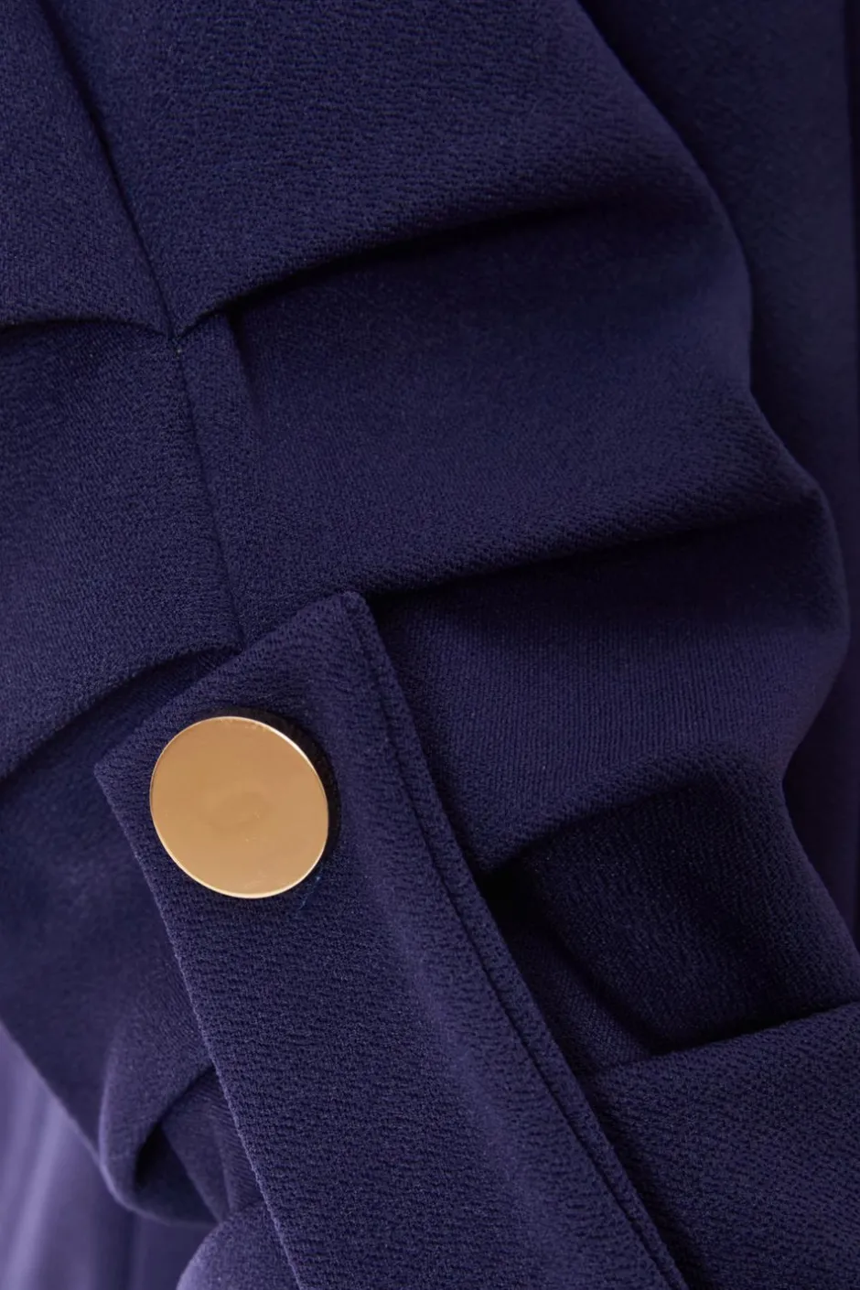 Quiz Ruched Sleeve Blazer Navy Online