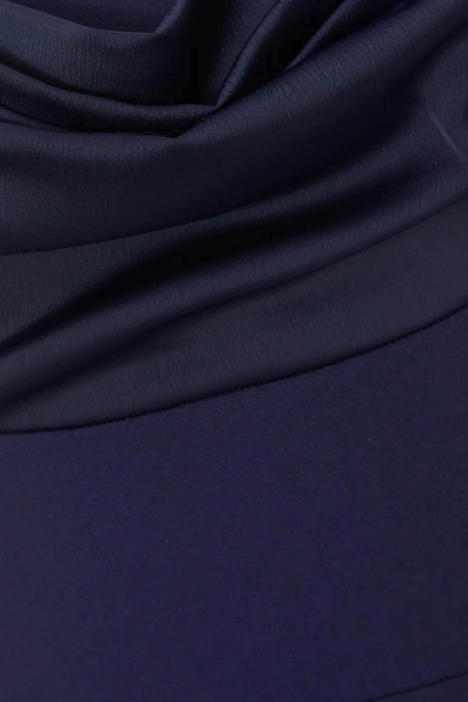 Quiz Navy Satin Cold Shoulder Jumpsuit Outlet