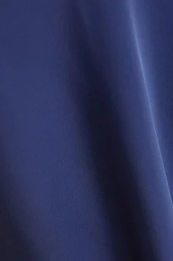 Quiz Satin One Shoulder Midaxi Dress Navy Discount