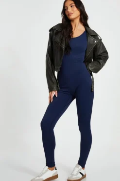 Quiz Navy Scoop Neck Sleeveless Unitard Best