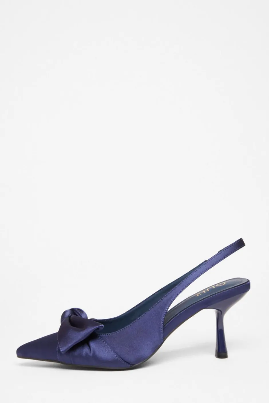 Quiz Sling Back Bow Heels Navy