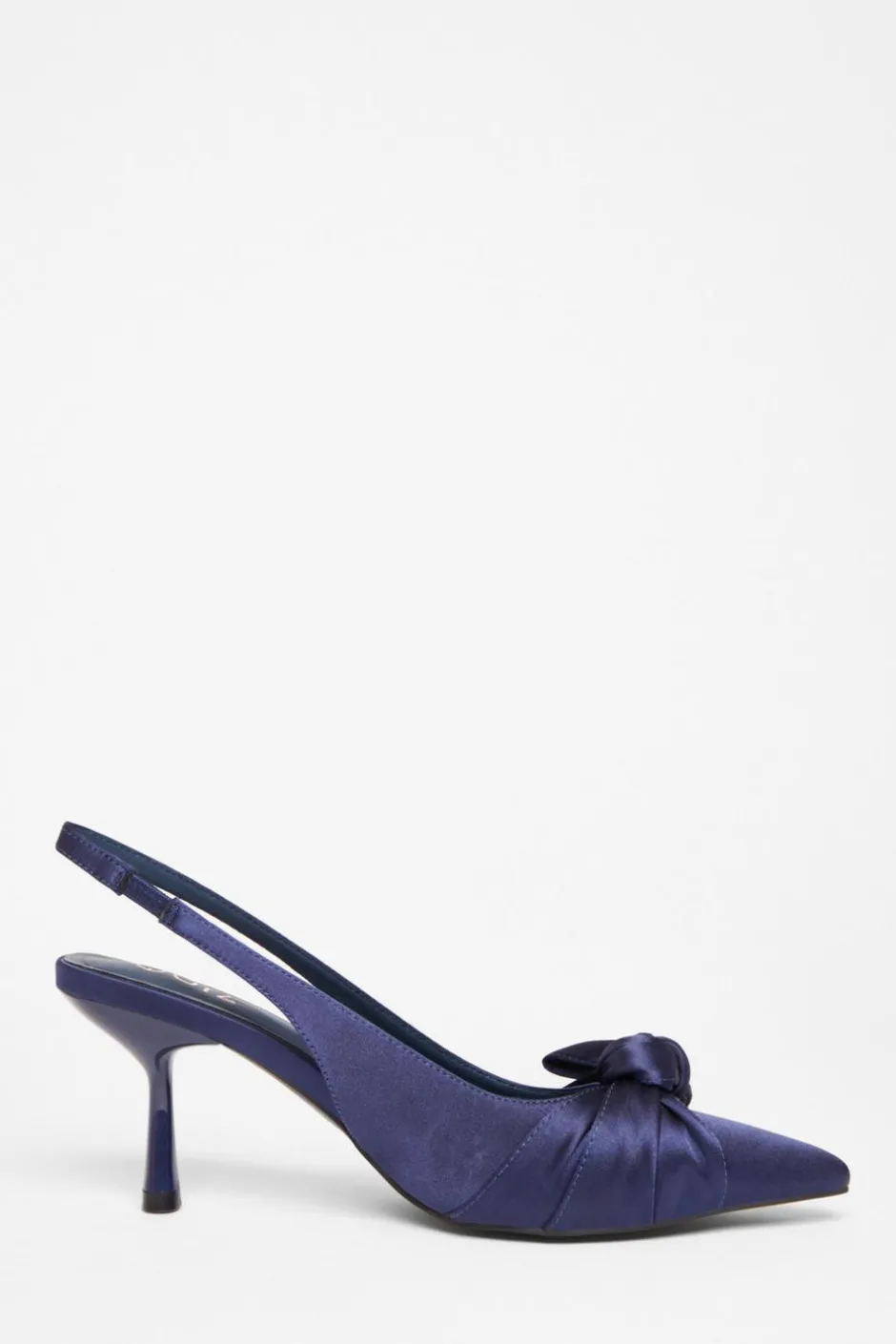 Quiz Sling Back Bow Heels Navy