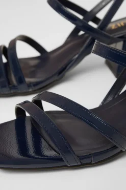 Quiz Slingback Low Block Heels Navy Clearance