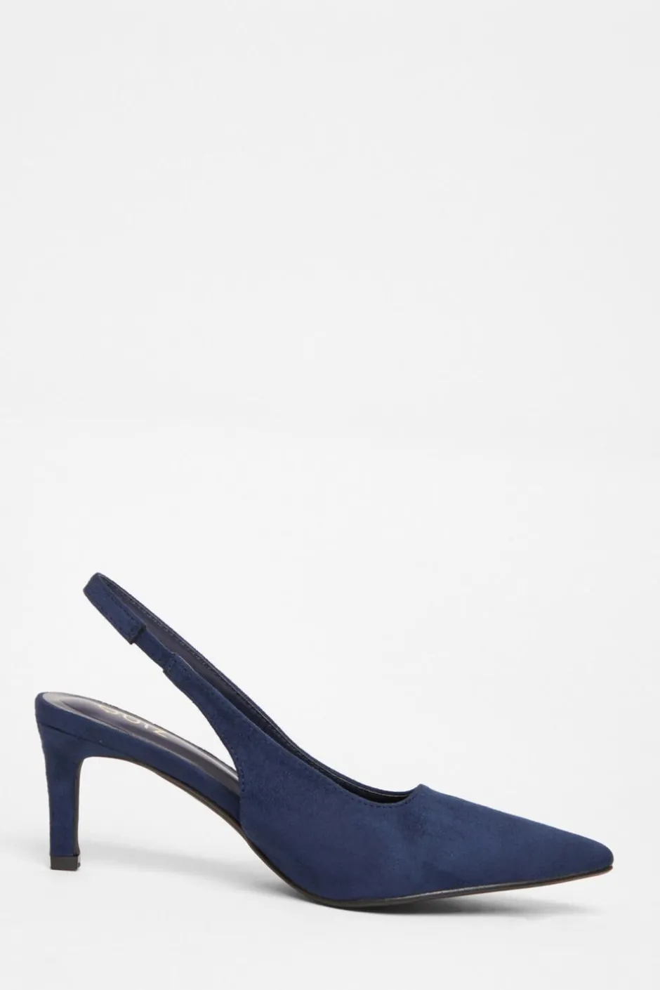 Quiz Slingback Low Court Heels Navy Sale