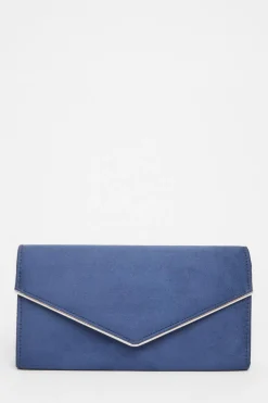 Quiz Thin Clutch Bag Navy Online
