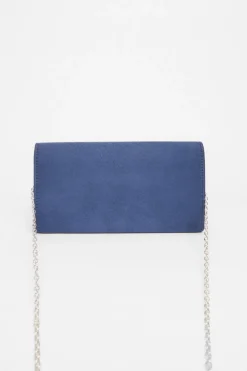 Quiz Thin Clutch Bag Navy Online
