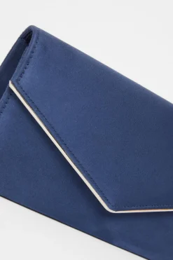 Quiz Thin Clutch Bag Navy Online