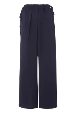 Quiz Tie Waist Palazzo Trousers Navy