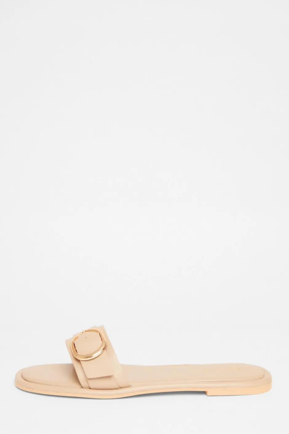 Quiz Buckle Flat Sandals Nude Hot