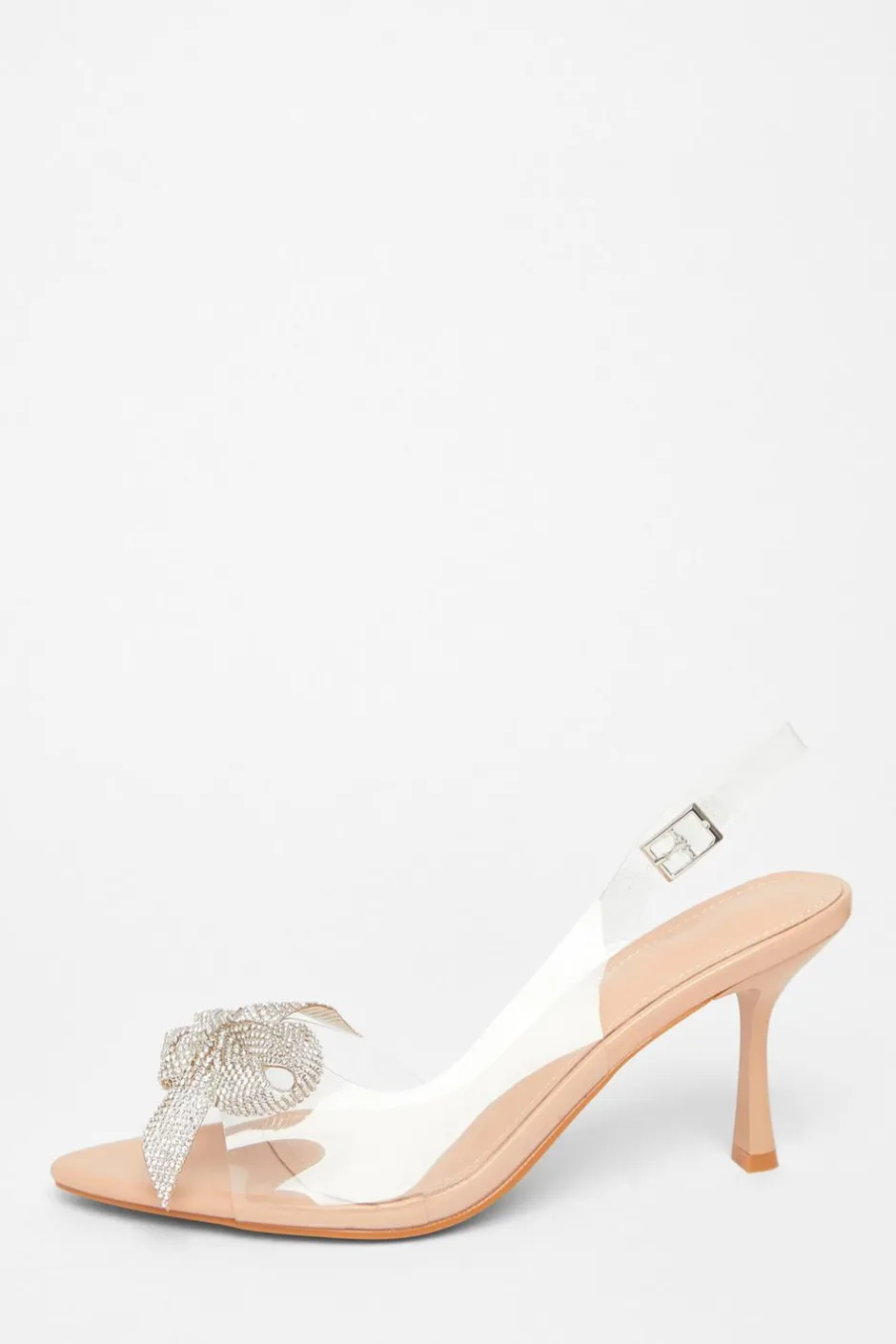 Quiz Diamante Bow Heels Nude Online
