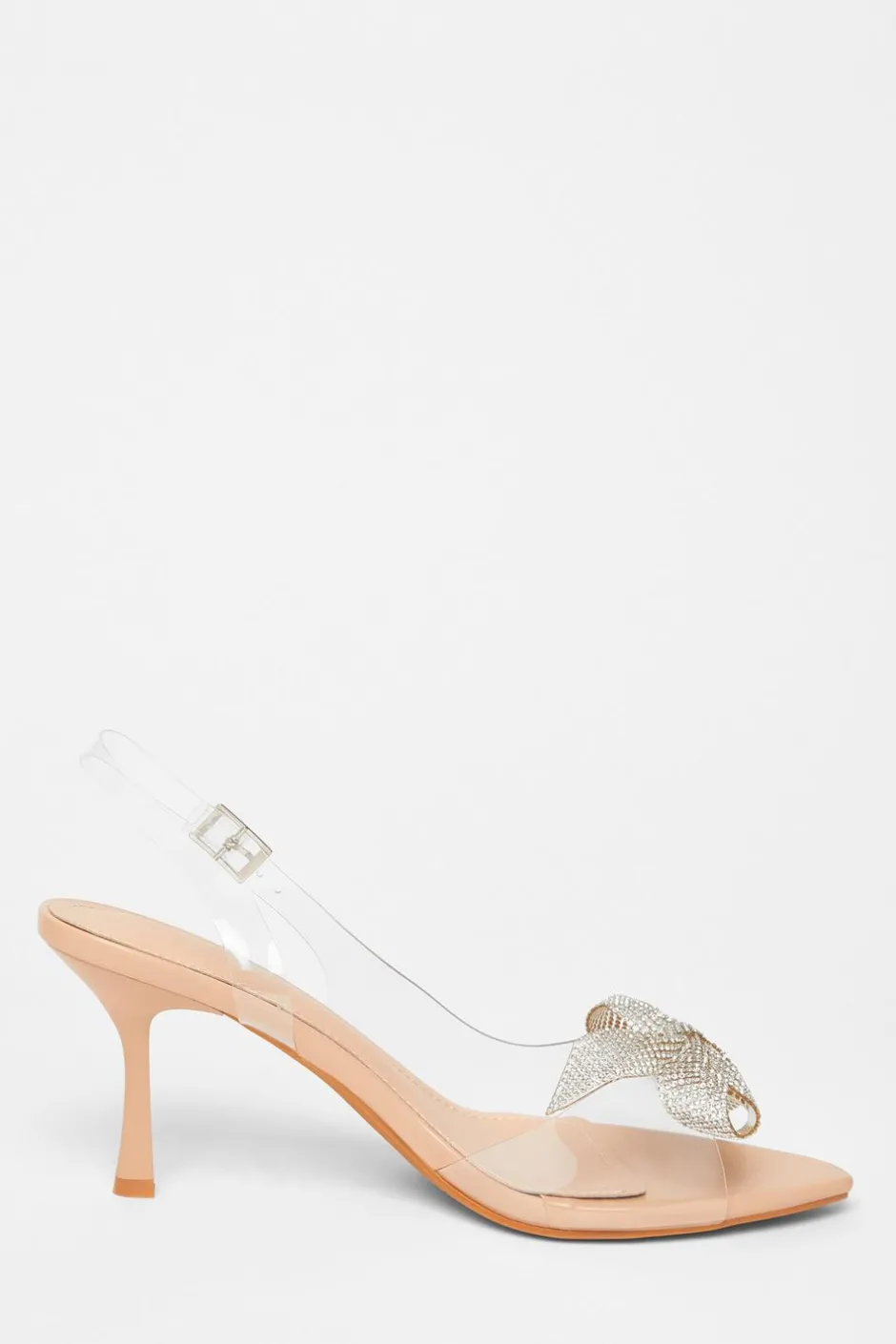 Quiz Diamante Bow Heels Nude Online