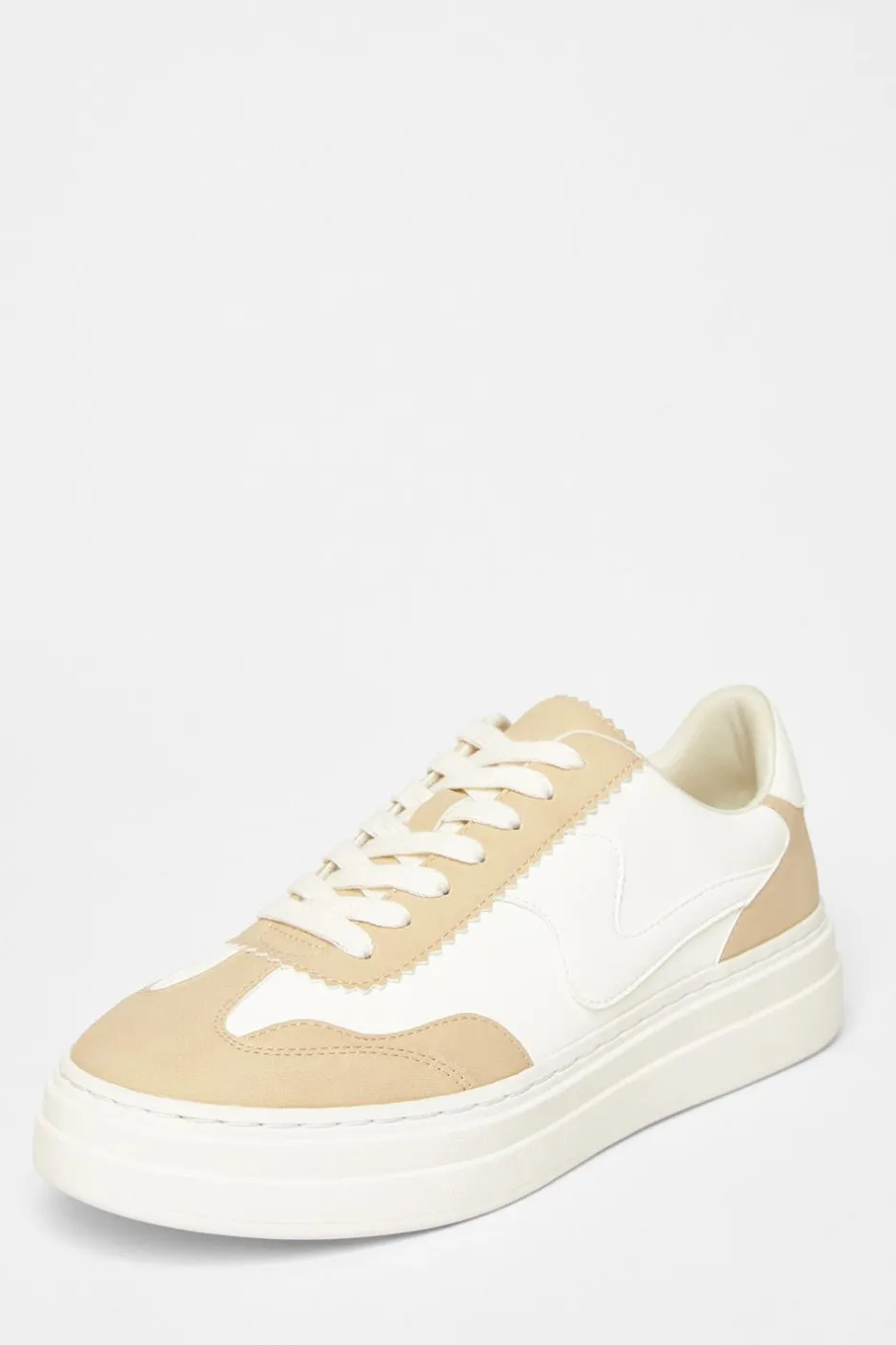 Quiz Nude Faux Leather Chunky Trainers Hot