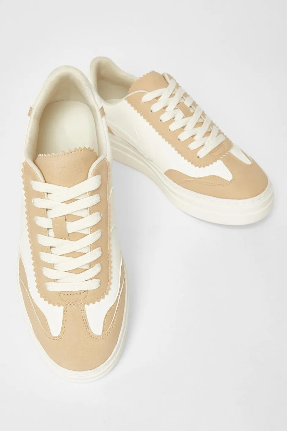 Quiz Nude Faux Leather Chunky Trainers Hot