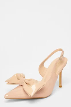 Quiz Patent Bow Court Heels Nude