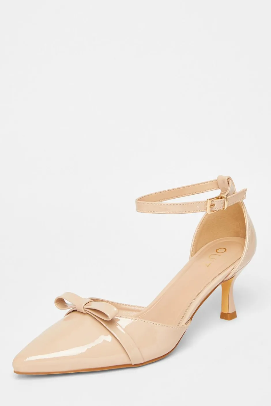 Quiz Patent Bow Court Heels Nude Clearance