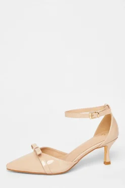 Quiz Patent Bow Court Heels Nude Clearance