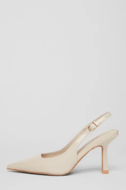 Quiz Patent Slingback Low Court Heels Nude Best