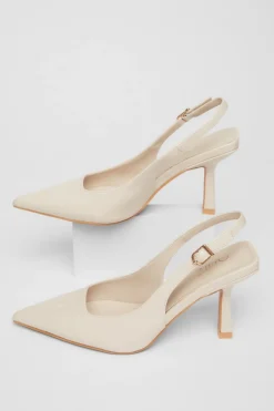 Quiz Patent Slingback Low Court Heels Nude Best