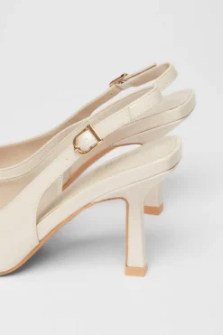 Quiz Patent Slingback Low Court Heels Nude Best