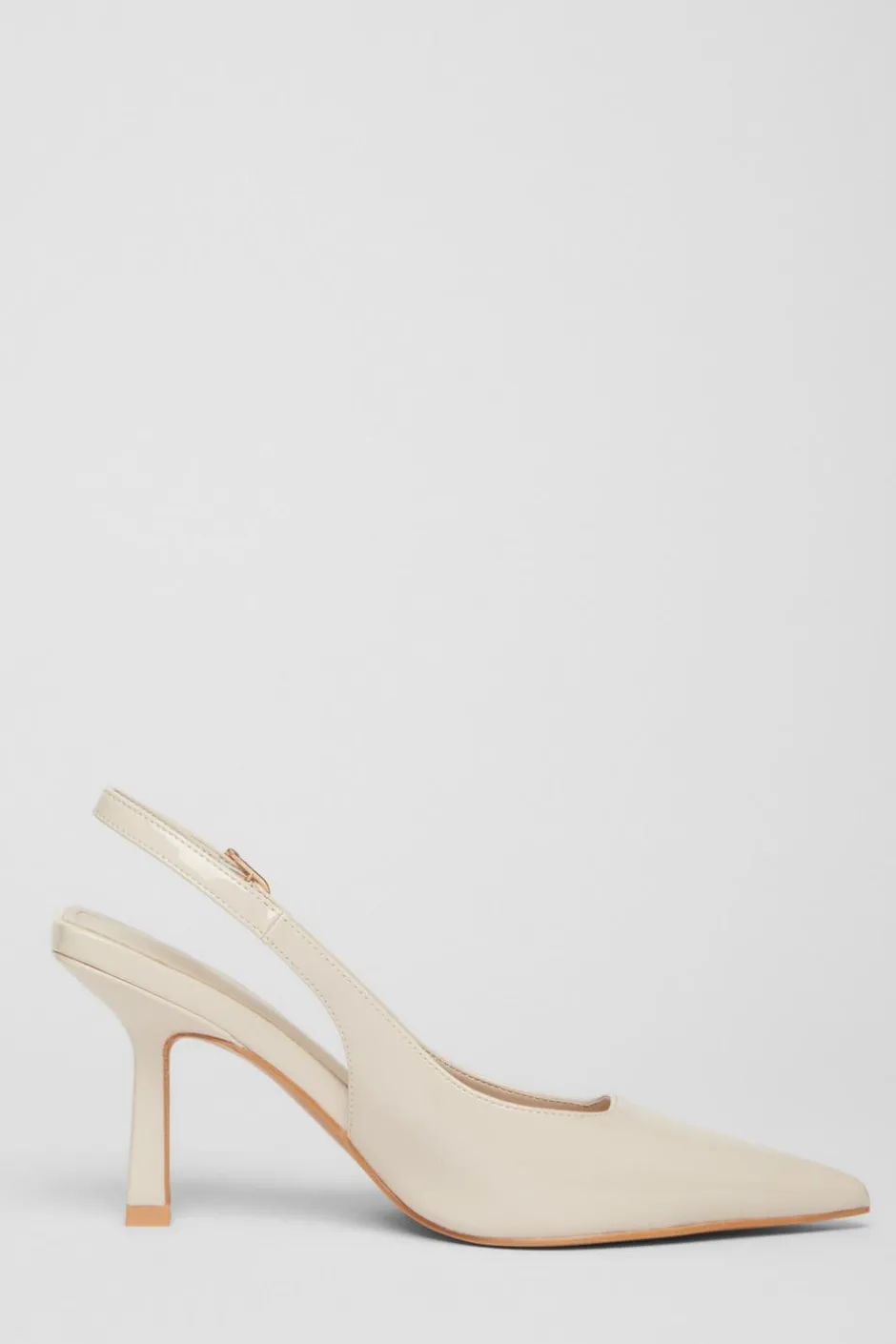 Quiz Patent Slingback Low Court Heels Nude Best