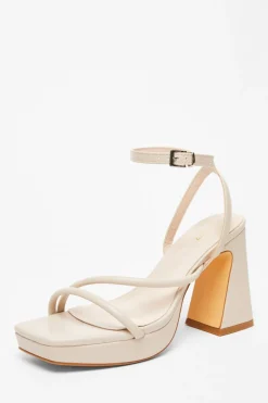 Quiz Platform Heeled Sandals Nude Sale