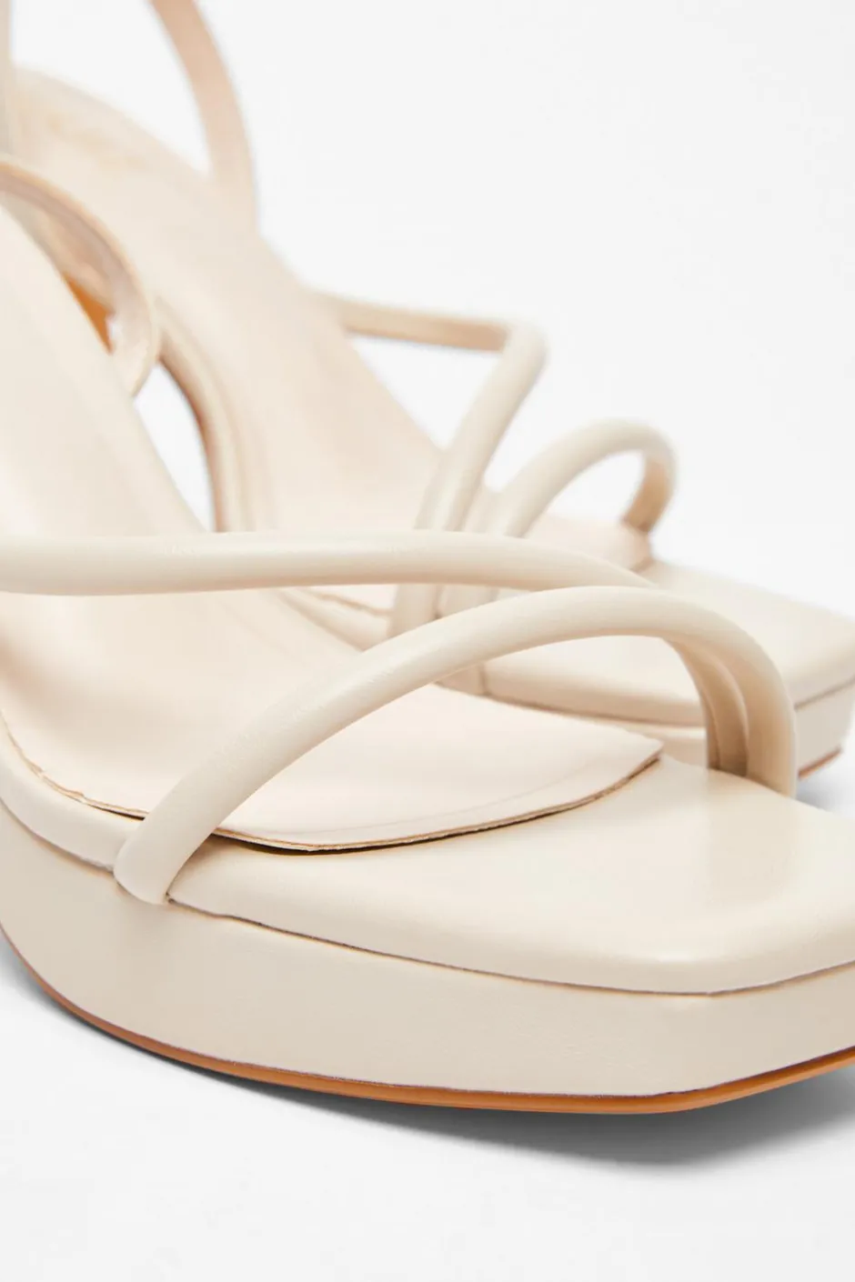 Quiz Platform Heeled Sandals Nude Sale