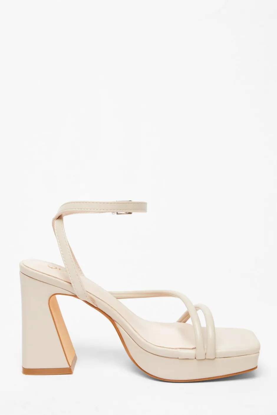 Quiz Platform Heeled Sandals Nude Sale