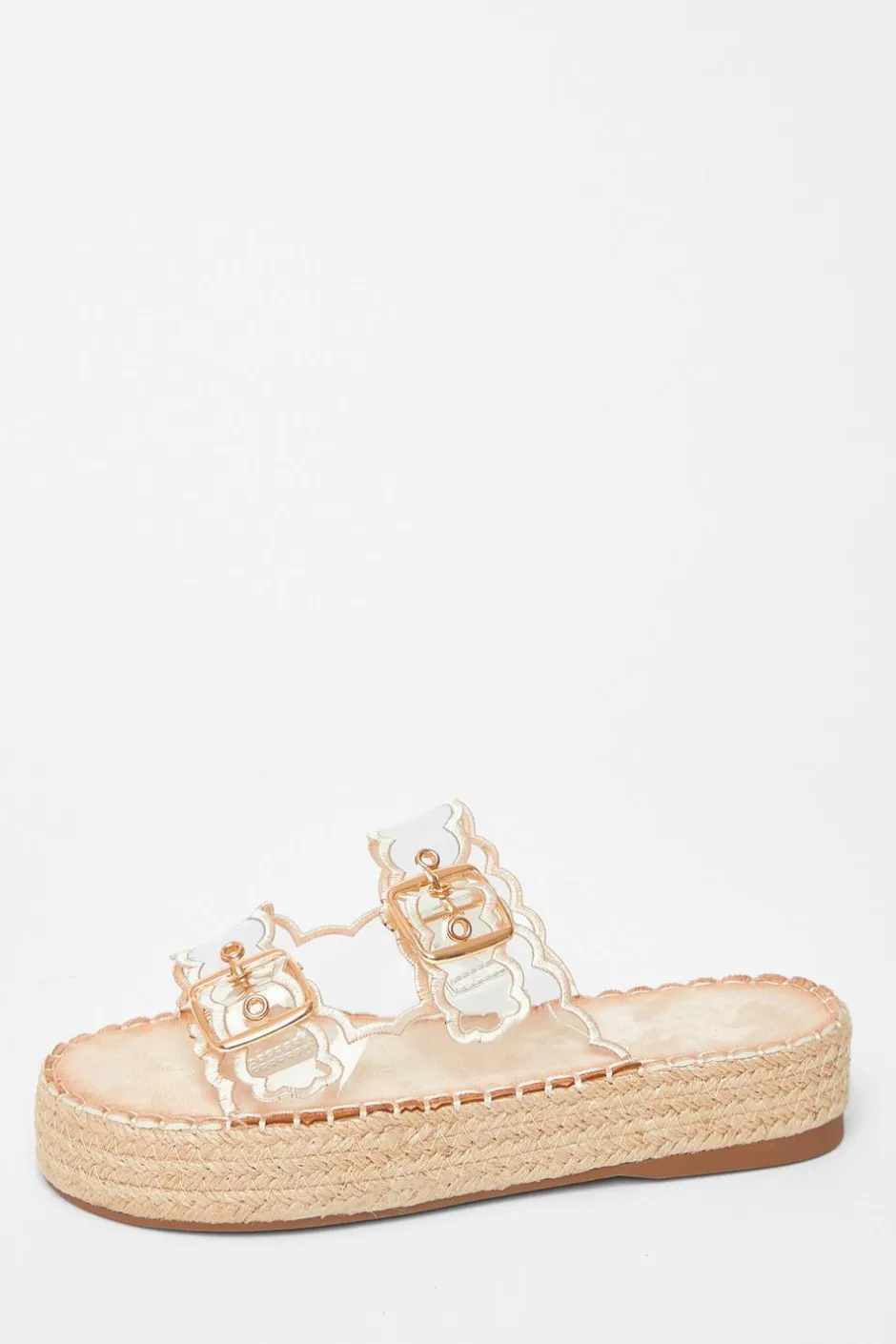Quiz Scallop Flatform Sandals Nude Discount