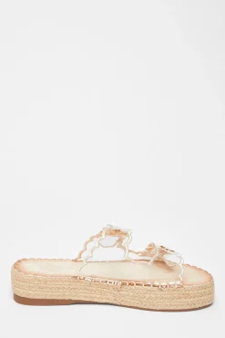 Quiz Scallop Flatform Sandals Nude Discount