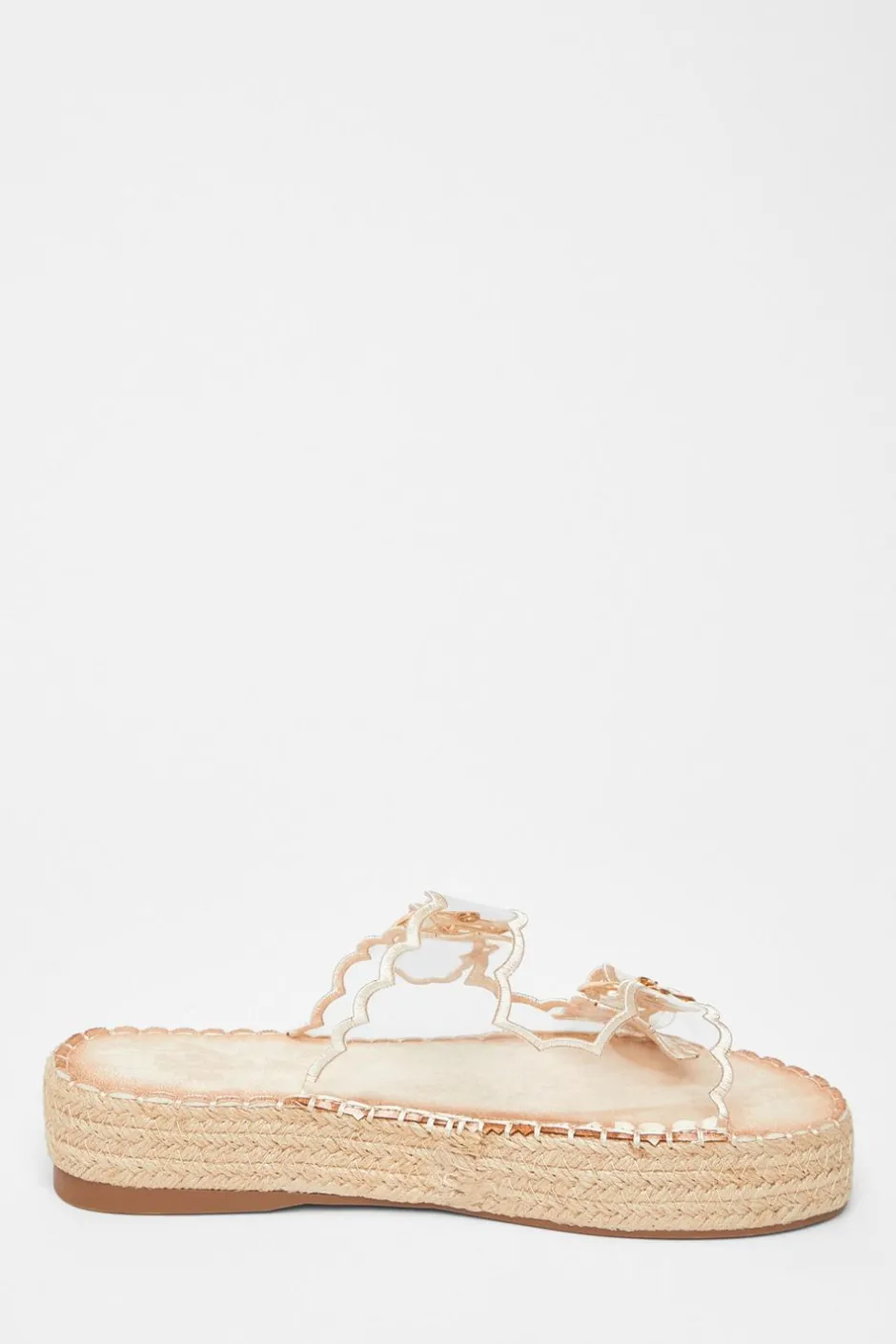Quiz Scallop Flatform Sandals Nude Discount