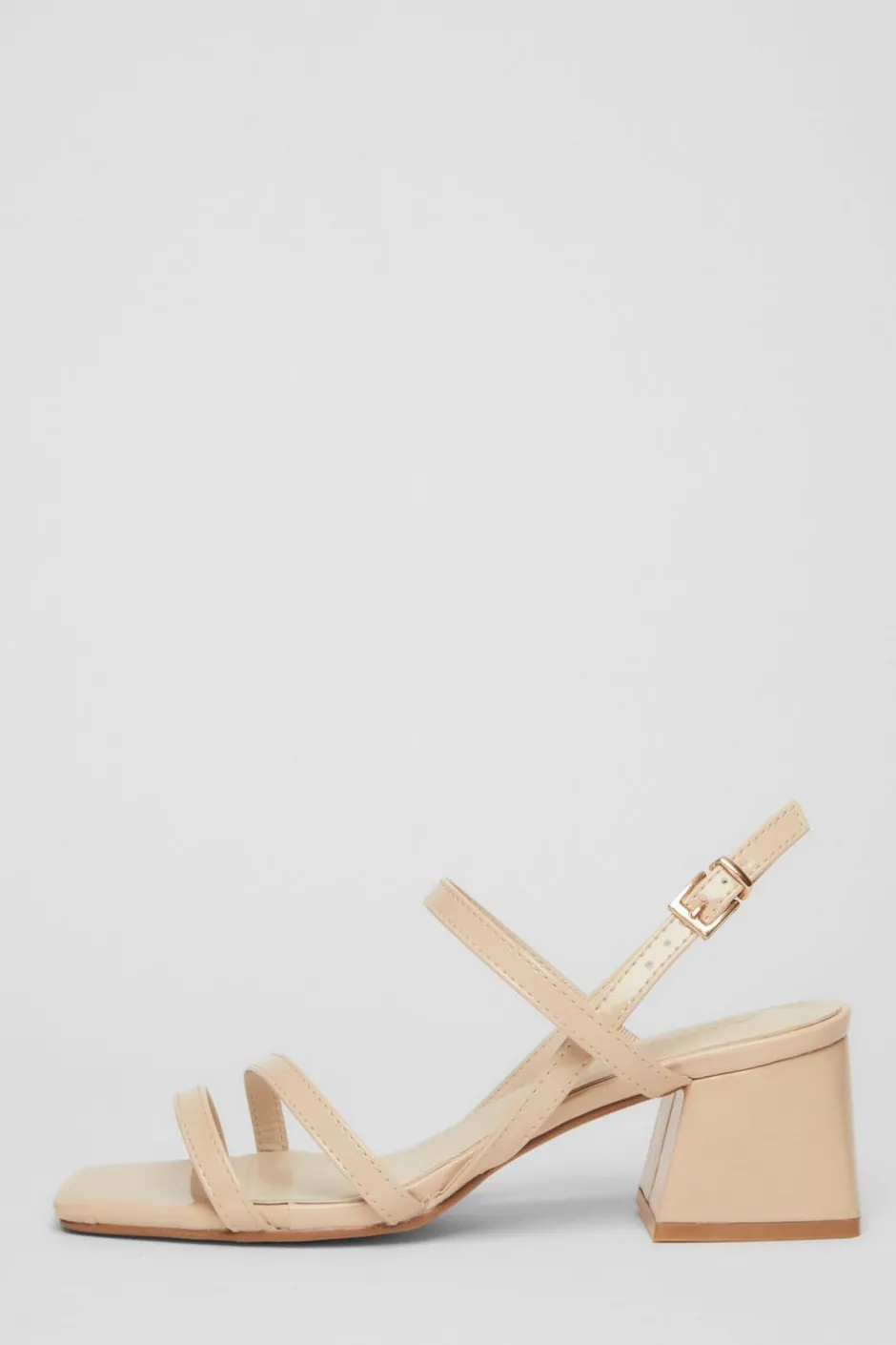 Quiz Sling Back Heeled Sandal Nude New