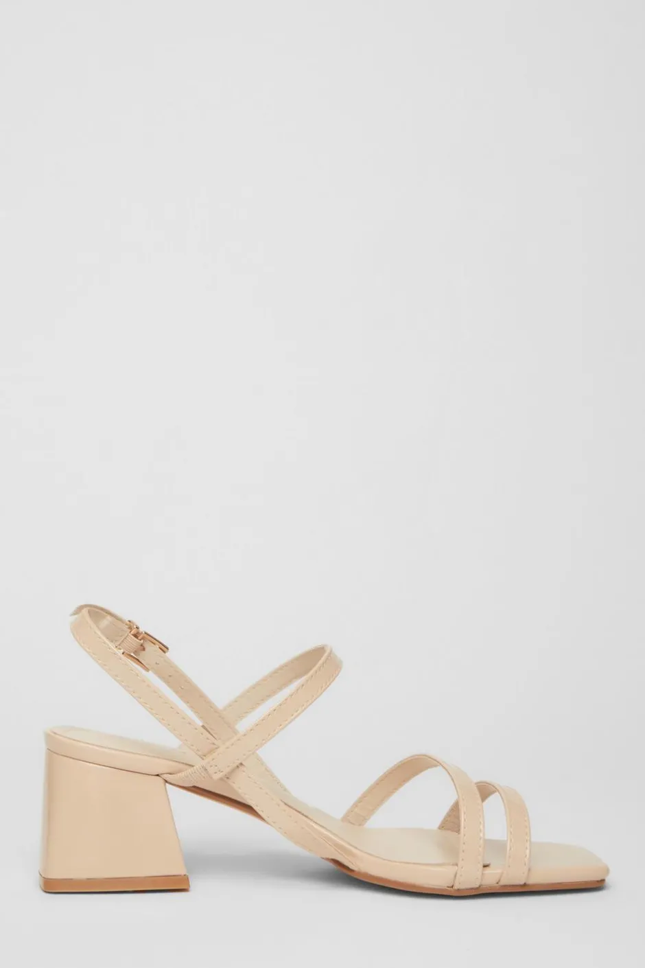 Quiz Sling Back Heeled Sandal Nude New