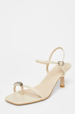 Quiz Toe Thong Stiletto Heels Nude New