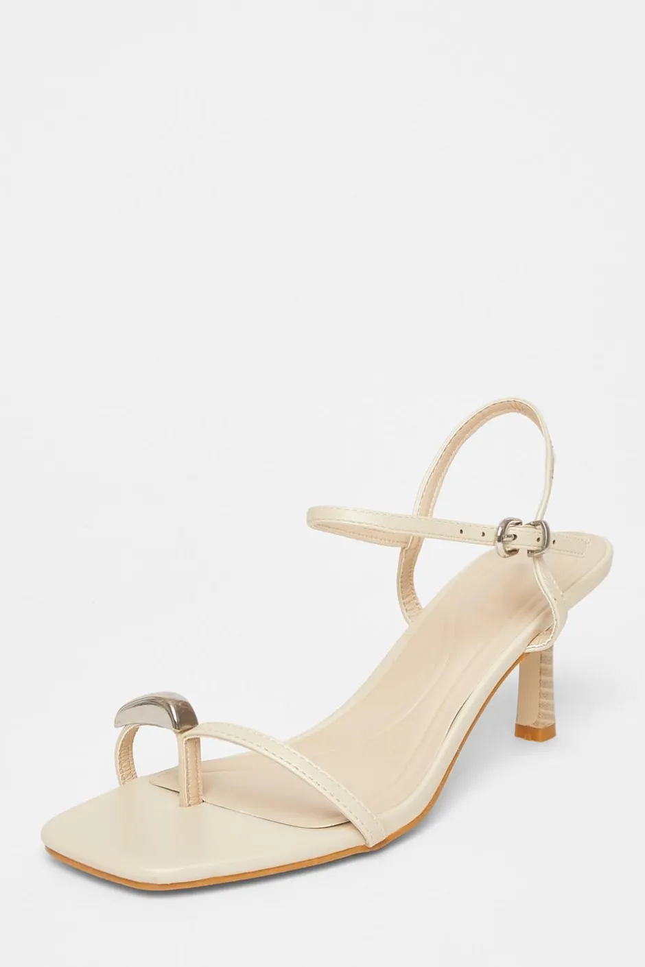 Quiz Toe Thong Stiletto Heels Nude New