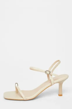 Quiz Toe Thong Stiletto Heels Nude New