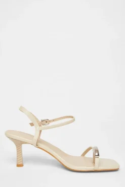 Quiz Toe Thong Stiletto Heels Nude New