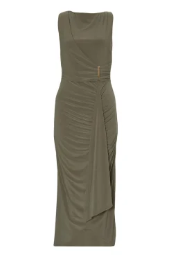 Quiz Olive Wrap Midaxi Dress Discount