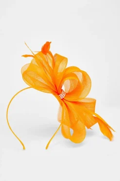 Quiz Diamante Headband Fascinator Orange Outlet