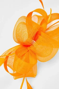 Quiz Diamante Headband Fascinator Orange Outlet