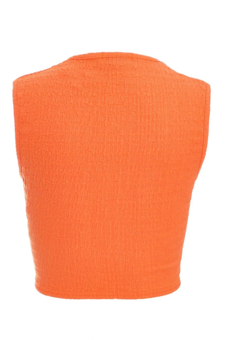 Quiz Orange Knot Front Crop Top Best
