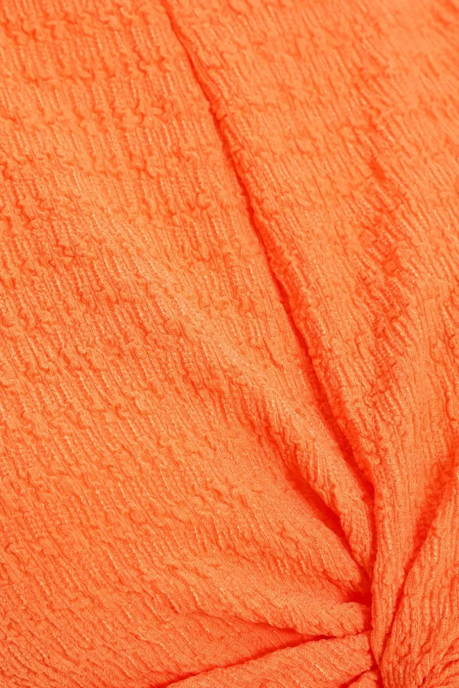 Quiz Orange Knot Front Crop Top Best