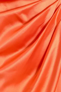 Quiz Orange Satin Mini Dress New