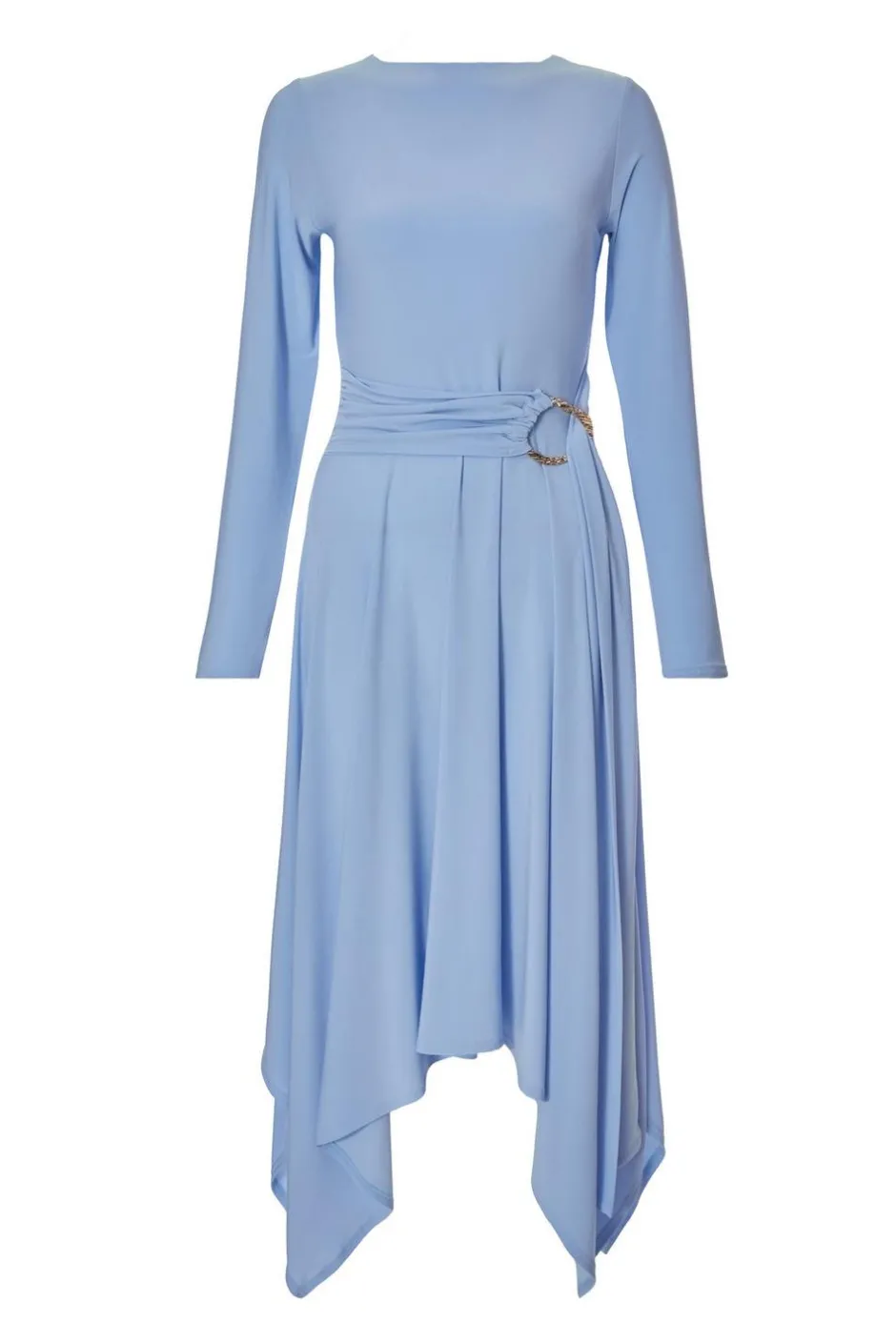 Quiz Pale Blue Asymmetric Hem Midaxi Dress Online