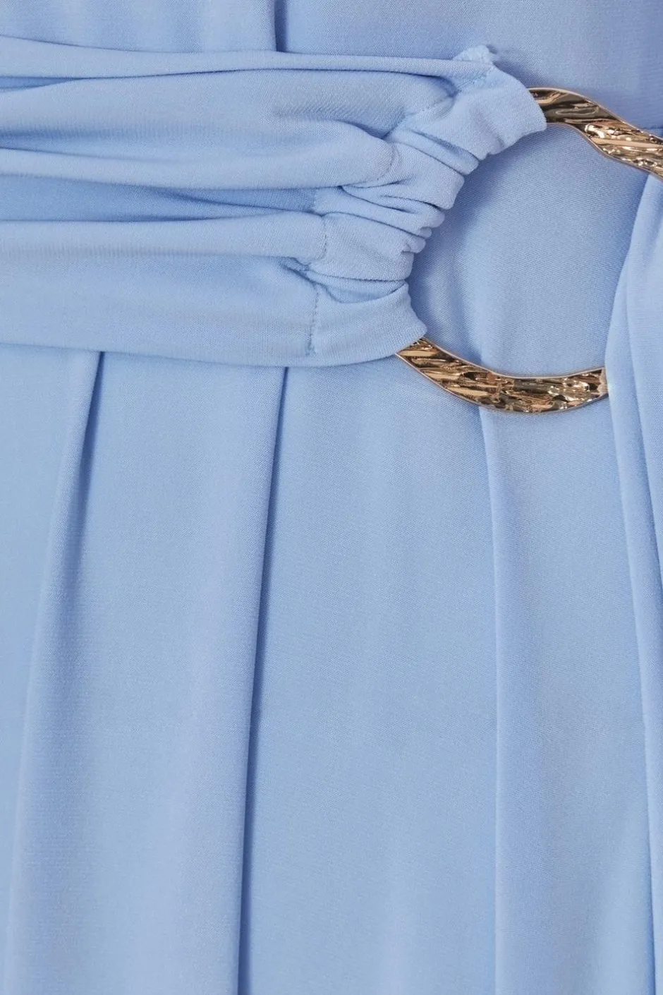 Quiz Pale Blue Asymmetric Hem Midaxi Dress Online