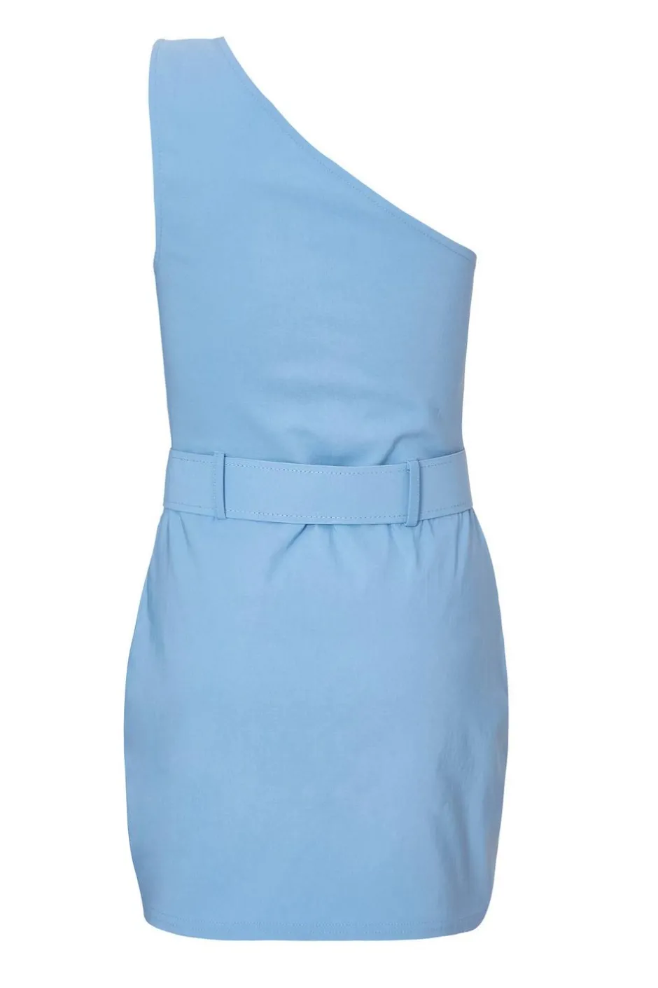 Quiz Pale Blue Belted Playsuit Outlet