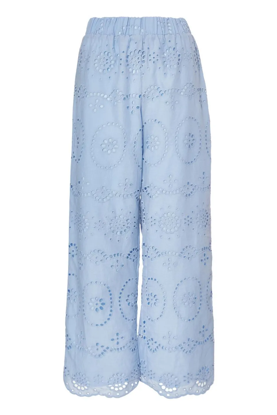 Quiz Pale Blue Embroidered Trousers Sale