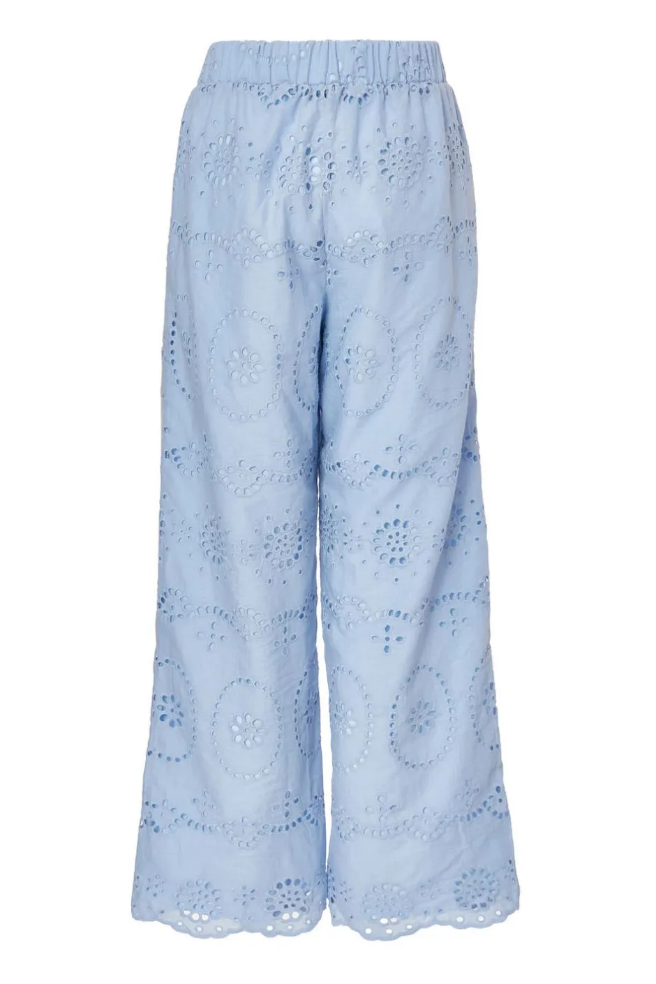 Quiz Pale Blue Embroidered Trousers Sale