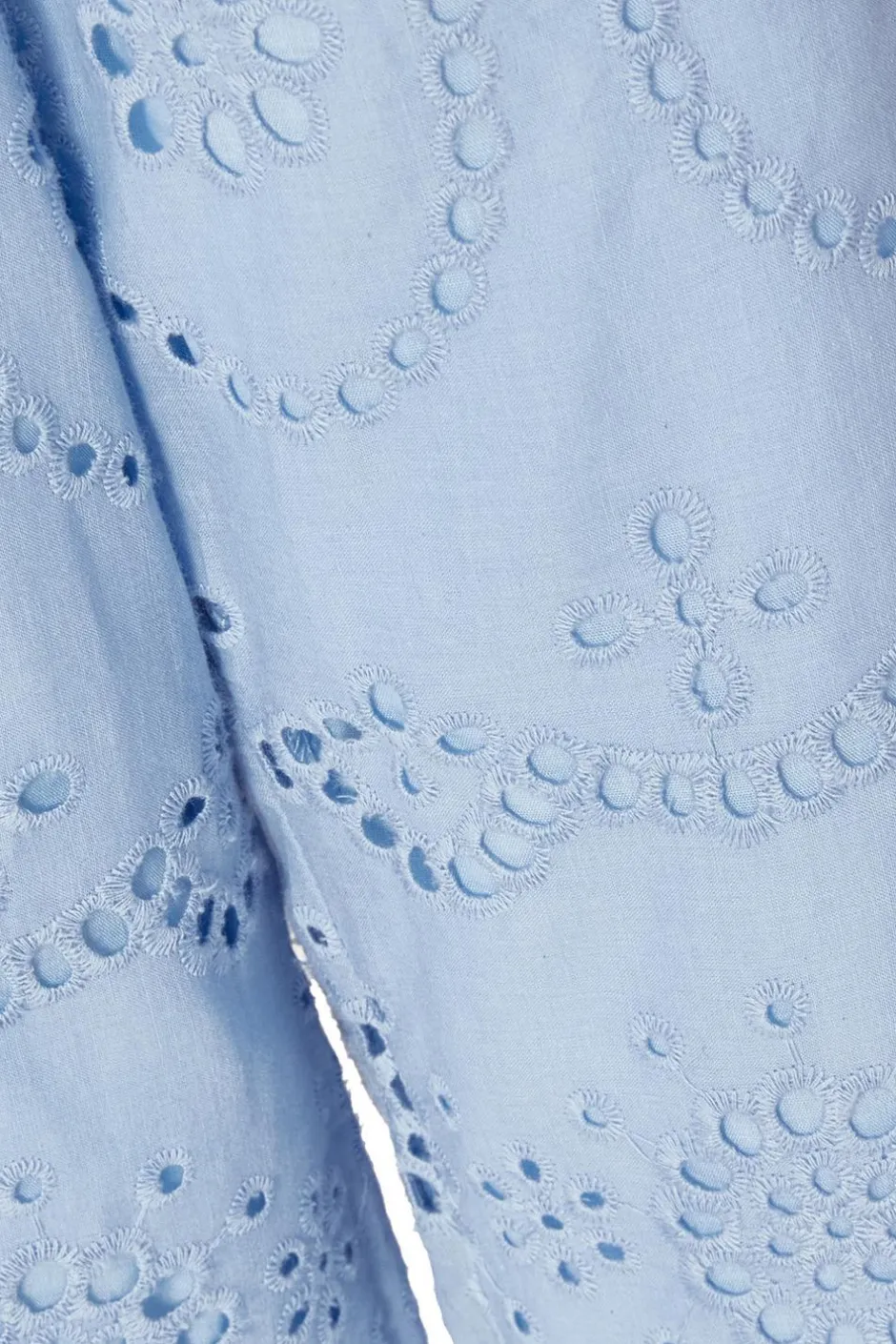 Quiz Pale Blue Embroidered Trousers Sale