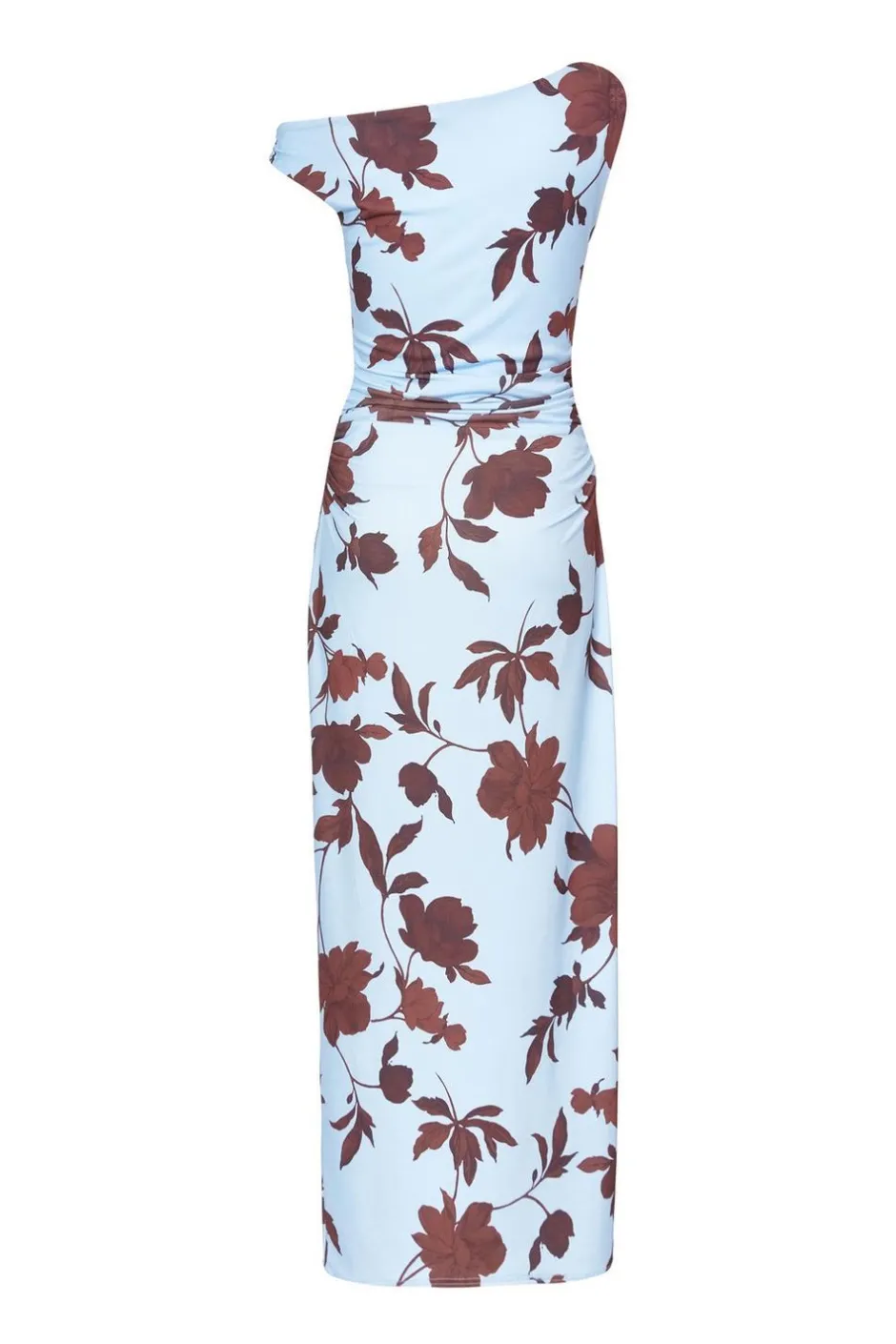 Quiz Pale Blue Floral Asymmetric Midaxi Dress Online